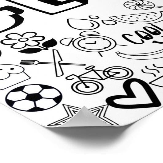 'GENESIS' Color-it-Yourself-contourontwerp Poster (Hoek)