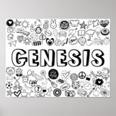 'GENESIS' Color-it-Yourself-contourontwerp Poster (Voorkant)