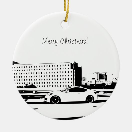 Genesis Coupe Rolling shot Keramisch Ornament (Voorkant)