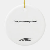 Genesis Coupe Side Shot Black Brusking Keramisch Ornament (Achterkant)