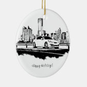 Genesis Coupe Side Shot Black Brusking Keramisch Ornament (Rechts)