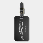 Genesis Coupe White Silhouette Logo Bagagelabel (Voorkant verticaal)