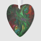 Genesis Green Abstract Art Acrylhart Ornament (voorkant)
