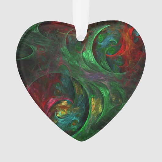 Genesis Green Abstract Art Acrylhart Ornament (voorkant)