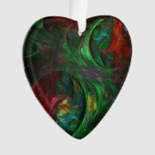 Genesis Green Abstract Art Acrylhart Ornament (voorkant)