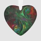 Genesis Green Abstract Art Acrylhart Ornament (achterkant)