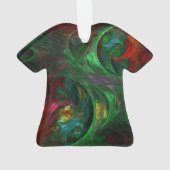 Genesis Green Abstract Art AcrylShirt Ornament (achterkant)