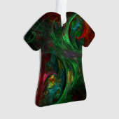 Genesis Green Abstract Art AcrylShirt Ornament (voorkant)