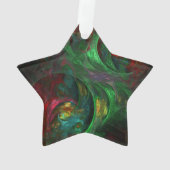 Genesis Green Abstract Art Acrylster Ornament (achterkant)