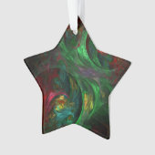 Genesis Green Abstract Art Acrylster Ornament (voorkant)