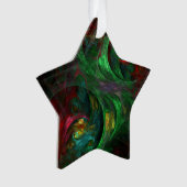 Genesis Green Abstract Art Acrylster Ornament (voorkant)