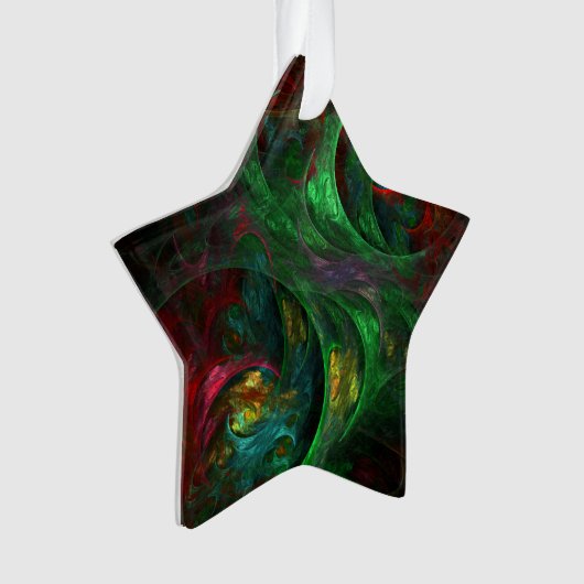Genesis Green Abstract Art Acrylster Ornament (voorkant)
