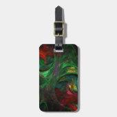Genesis Green Abstract Art Address Bagagelabel (Voorkant verticaal)