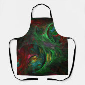 Genesis Green Abstract Art Apron Schort (Voorkant)