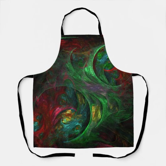 Genesis Green Abstract Art Apron Schort (Voorkant)