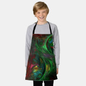 Genesis Green Abstract Art Apron Schort (Gedragen)