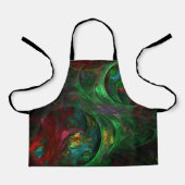Genesis Green Abstract Art Apron Schort (Voorkant)