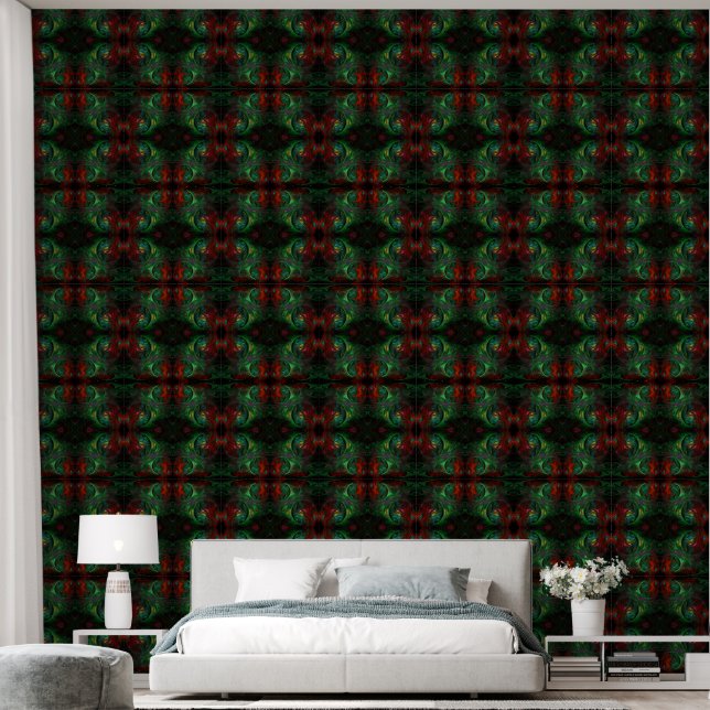 Genesis Green Abstract Art Behang (Slaapkamer)