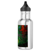Genesis Green Abstract Art Bottle Waterfles (Rechts)
