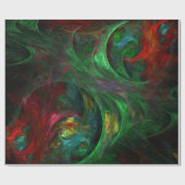 Genesis Green Abstract Art Cadeaupapier (Vlak)