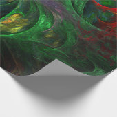 Genesis Green Abstract Art Cadeaupapier (Hoek)
