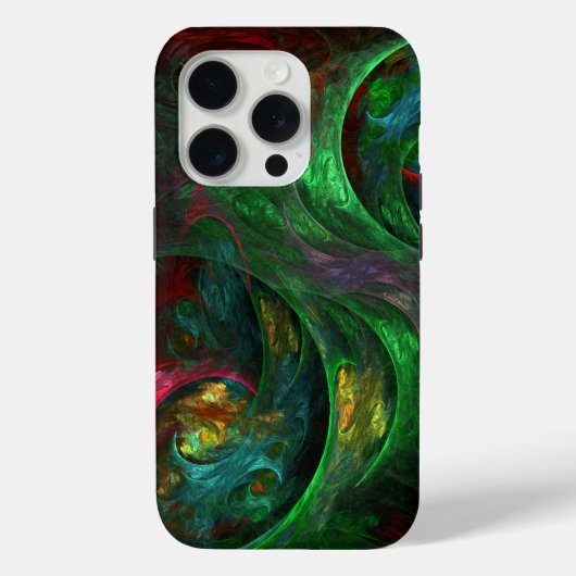 Genesis Green Abstract Art Case-Mate iPhone Case (Achterkant)