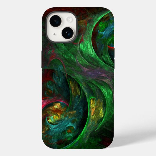 Genesis Green Abstract Art Case-Mate iPhone Case (Achterkant)
