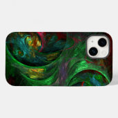 Genesis Green Abstract Art Case-Mate iPhone Case (Achterkant (horizontaal))