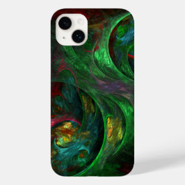 Genesis Green Abstract Art Case-Mate iPhone 14 Plus Hoesje
