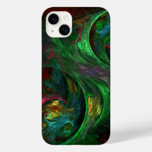 Genesis Green Abstract Art Case-Mate iPhone 14 Plus Hoesje