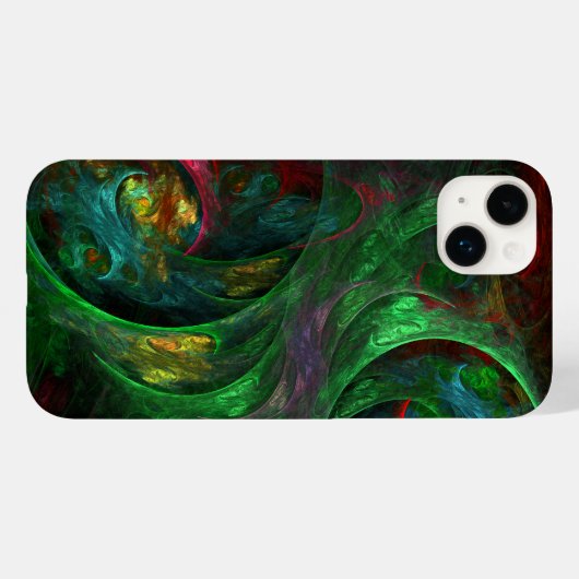 Genesis Green Abstract Art Case-Mate iPhone Case (Achterkant (horizontaal))