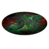 Genesis Green Abstract Art Circle Snijplank (Hoek)