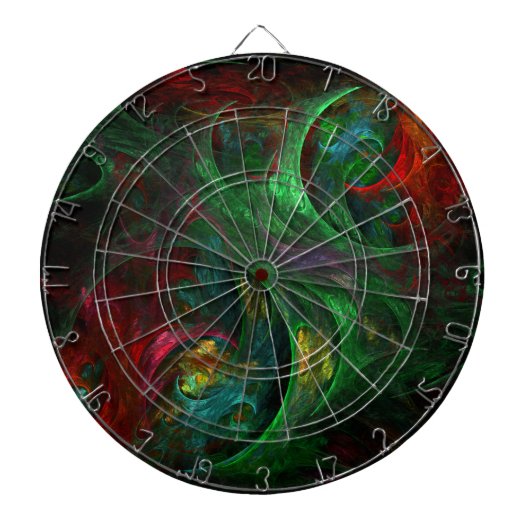 Genesis Green Abstract Art Dartbord (Voorkant)