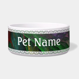 Genesis Green Abstract Art Dog Bowl Voerbakje