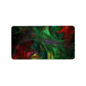 Genesis Green Abstract Art Etiket (Voorkant)