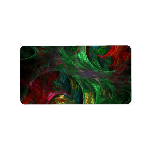Genesis Green Abstract Art Etiket (Voorkant)