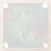 Genesis Green Abstract Art Glazen Onderzetter (Achterkant)