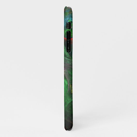 Genesis Green Abstract Art Glossy iPhone Hoesje (Linkerkant)
