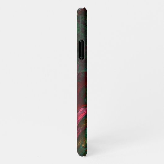 Genesis Green Abstract Art Glossy iPhone Hoesje (Rechterkant)