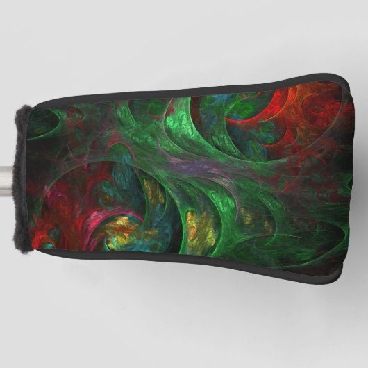 Genesis Green Abstract Art Golfheadcover (Voorkant)