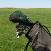 Genesis Green Abstract Art Golfheadcover (Insitu)