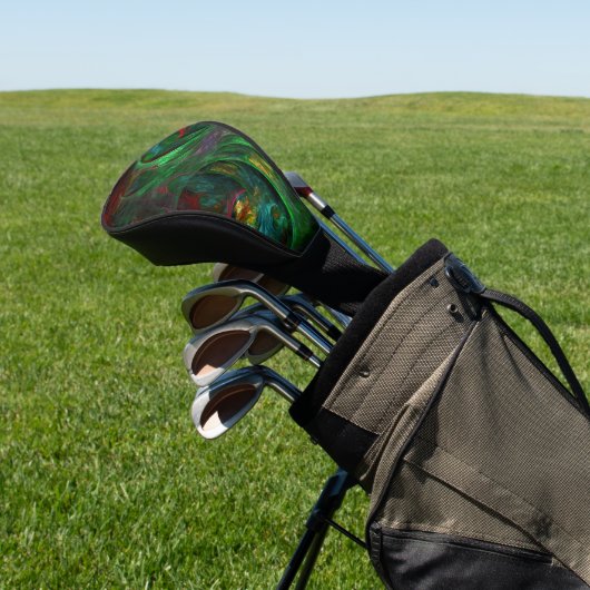 Genesis Green Abstract Art Golfheadcover (Insitu)