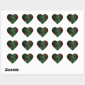 Genesis Green Abstract Art Heart Sticker (Vel)