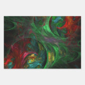Genesis Green Abstract Art Inpakpapier Vel (Voorkant)