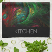 Genesis Green Abstract Art Kitchen Towel Theedoek (Gevouwen)