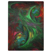 Genesis Green Abstract Art Klembord (Achterkant)