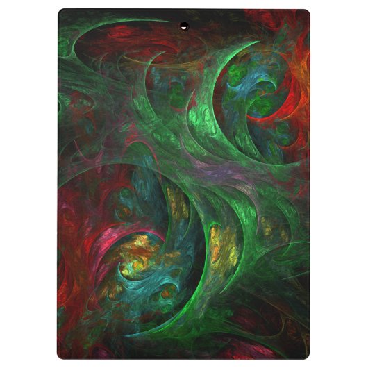 Genesis Green Abstract Art Klembord (Achterkant)