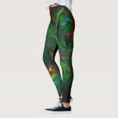Genesis Green Abstract Art Leggings (Links)