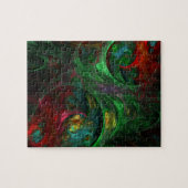 Genesis Green Abstract Art Legpuzzel (Horizontaal)