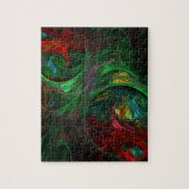 Genesis Green Abstract Art Legpuzzel (Verticaal)
